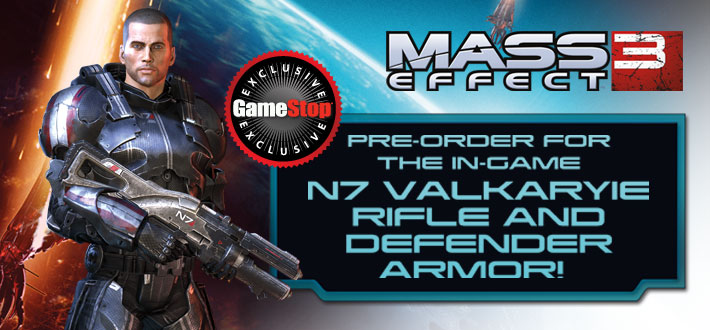 Mass Effect 3 Gamestop Valkyrie rifle Defender armor